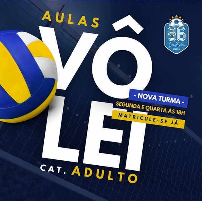 Arte para aulas de vôlei - centro esportivo